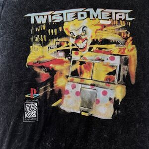 Twisted Metal Sweet Tooth T-Shirt 3XL NWT PlayStation Acid Wash Graphic Tee